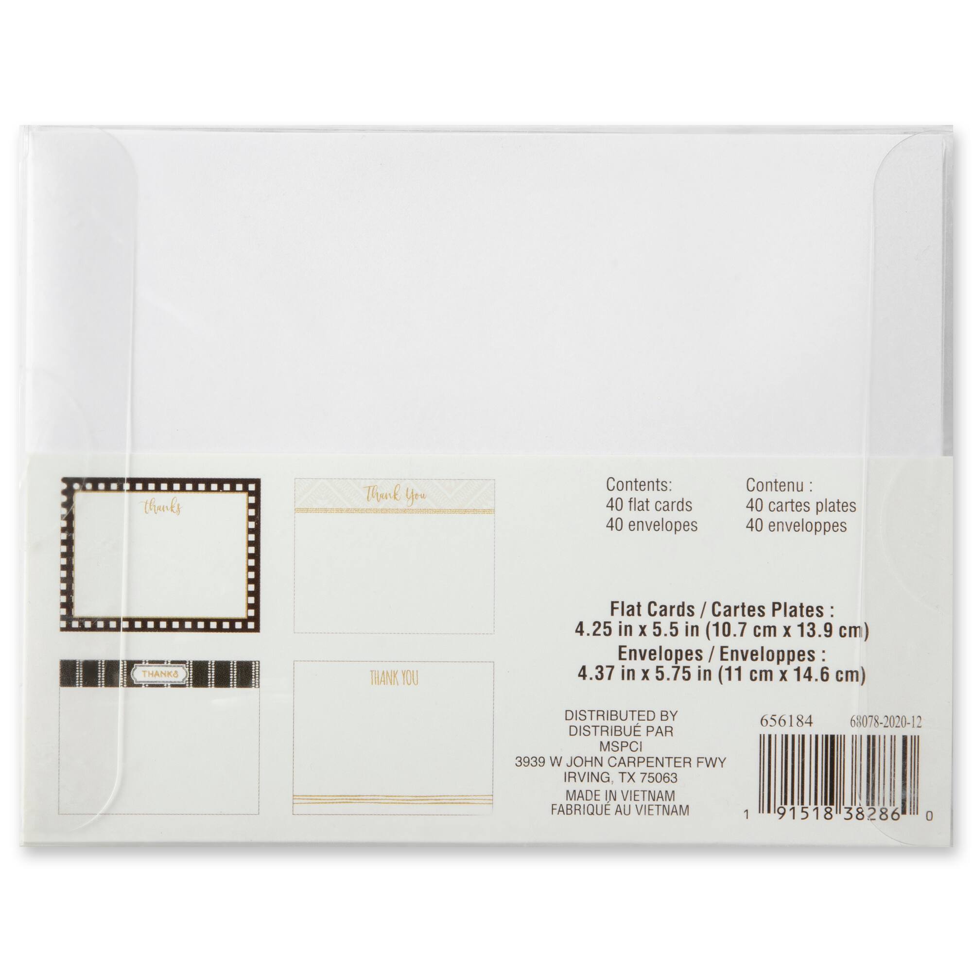 Thank You Flat Cards & Envelopes by Recollections™, 4.25" x 5.5"